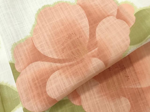 平和屋着物∴夏物 夢工房 浴衣 舞花文 綿麻 逸品 未使用 CABG4142gh
