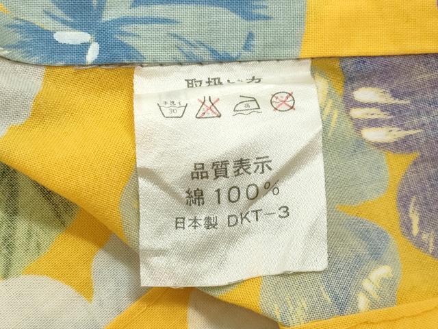 平和屋着物∴夏物 島田順子 JUNKO SHIMADA フランス芸術文化勲章受賞 浴衣 パンジー 綿 逸品 CABG4156gh