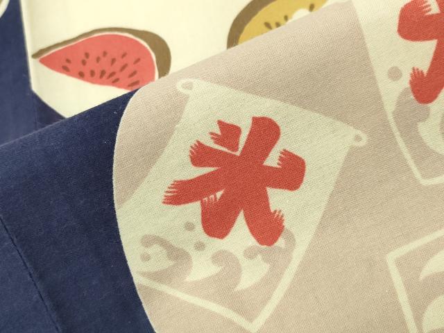 平和屋着物∴夏物 夢工房 浴衣 団扇 スイカ 団子 氷 綿 逸品 CABG4158gh