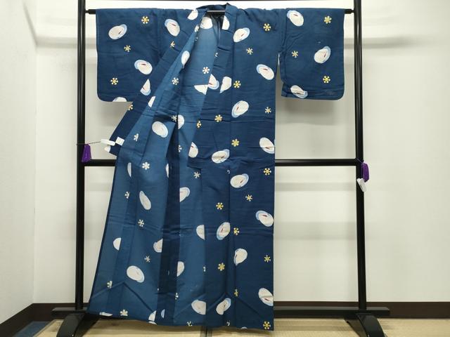 平和屋着物∴夏物 浴衣 兎 綿 逸品 CABG4159gh