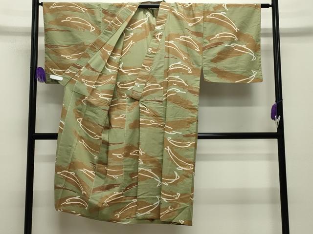 平和屋着物∴夏物 男性 浴衣 イルカ 綿 逸品 CABG4163gh