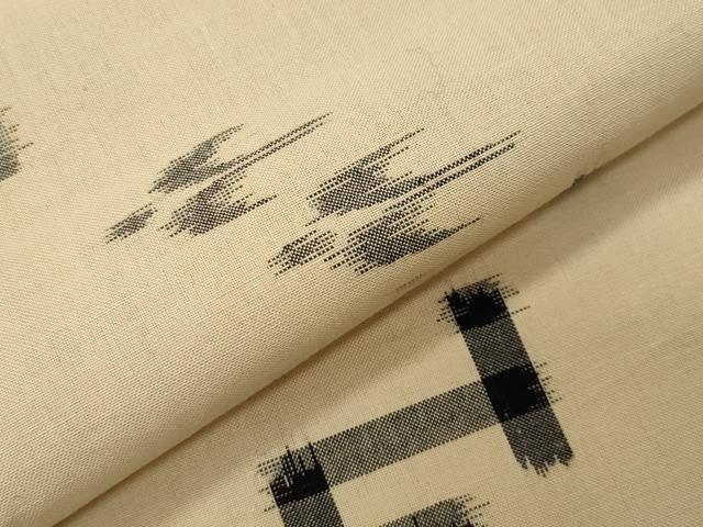平和屋着物∴夏物 浴衣 琉球絣文様 綿 逸品 CABG4173gh