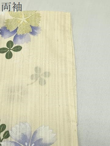平和屋着物∴夏物 浴衣 舞花文 綿 逸品 CABG4192gh