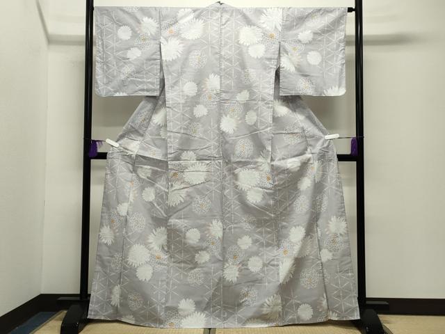 平和屋着物∴夏物 浴衣 舞菊文 綿 逸品 CABG4194gh