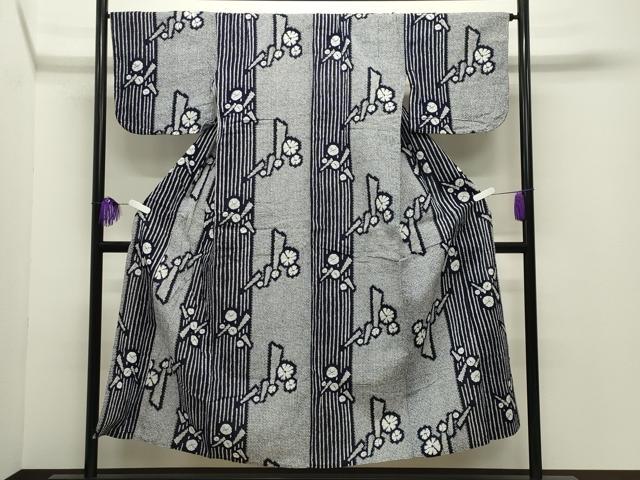 平和屋着物∴夏物 浴衣 舞花文 綿 逸品 CABG4197gh