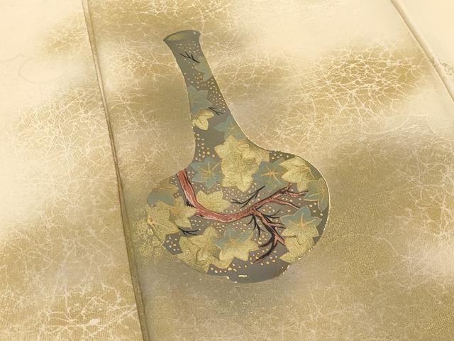 平和屋着物■訪問着 手描き 花瓶楓文 暈し染め 金彩 正絹 逸品 CABG4221gh