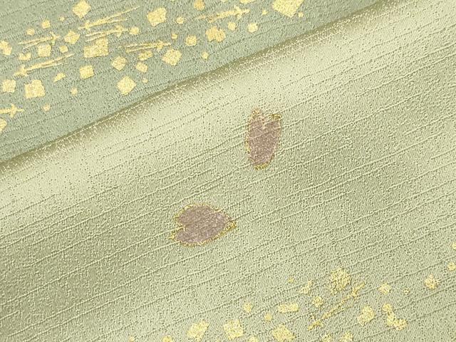 平和屋着物■訪問着 駒刺繍 枝垂れ桜文 暈し染め 金彩 正絹 逸品 CABG4260gh