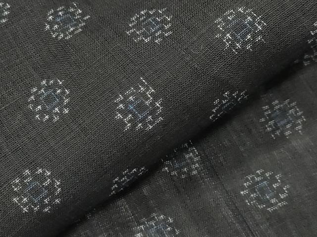 平和屋着物*夏物 重要無形文化財 本場宮古上布 吉祥文 苧麻 逸品 CABG4274gh
