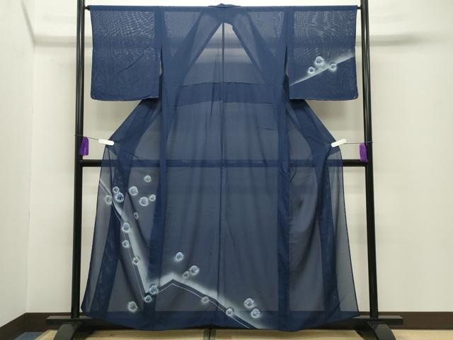 平和屋着物*夏物 訪問着 絽 手描き 水玉 暈し染め 正絹 逸品 CABG4278gh