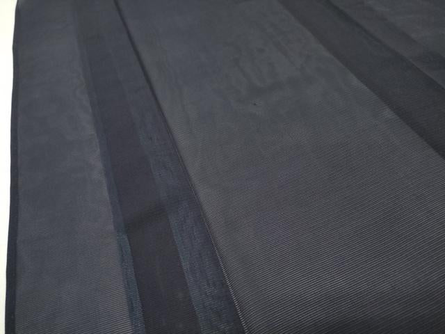 平和屋着物*夏物 色無地 絽 漆黒色 正絹 逸品 CABG4282gh