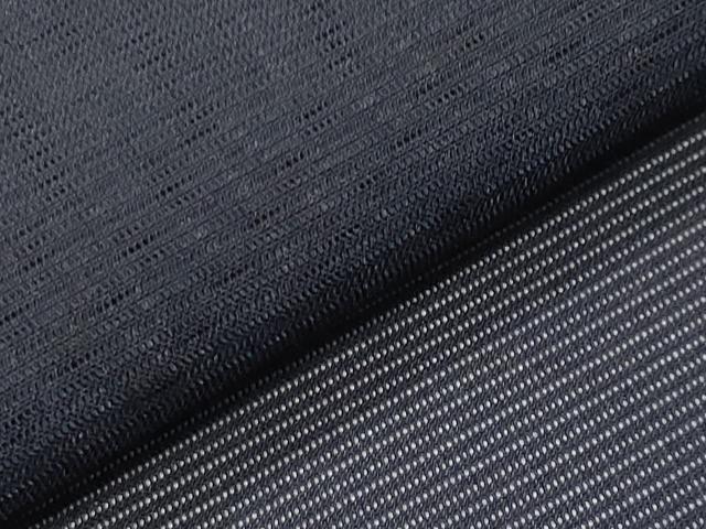 平和屋着物*夏物 色無地 絽 漆黒色 正絹 逸品 CABG4282gh