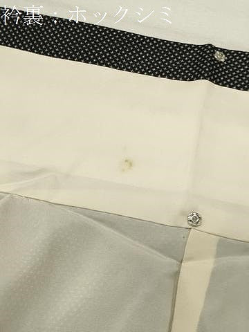 平和屋着物■上質なお召 十字絣文様 黒地 正絹 逸品 未使用 CABG4310gh