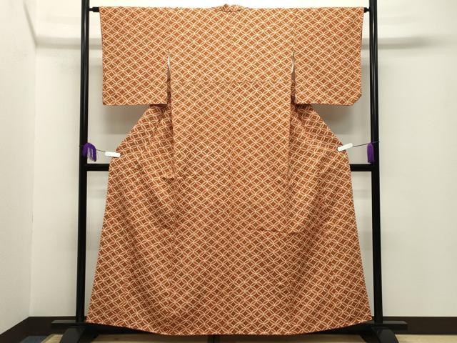 平和屋着物■上質な小紋 七宝文 正絹 逸品 未使用 CABG4314gh