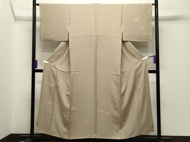 平和屋着物■訪問着 作家物 花籠文 金糸 正絹 逸品 CABG4319gh
