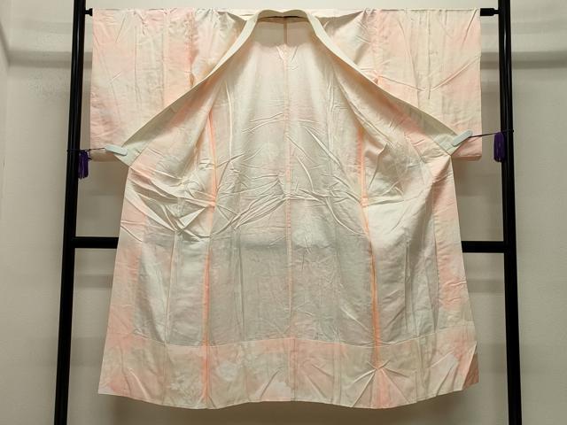 平和屋着物■長襦袢 無双仕立て 雲取り花籠文 暈し染め 正絹 逸品 CABG4326gh
