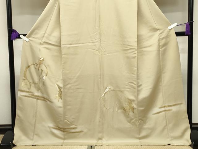平和屋着物■豪華色留袖 駒刺繍 鶴 暈し染め 金彩 ロング丈 正絹 逸品 CABG4329gh