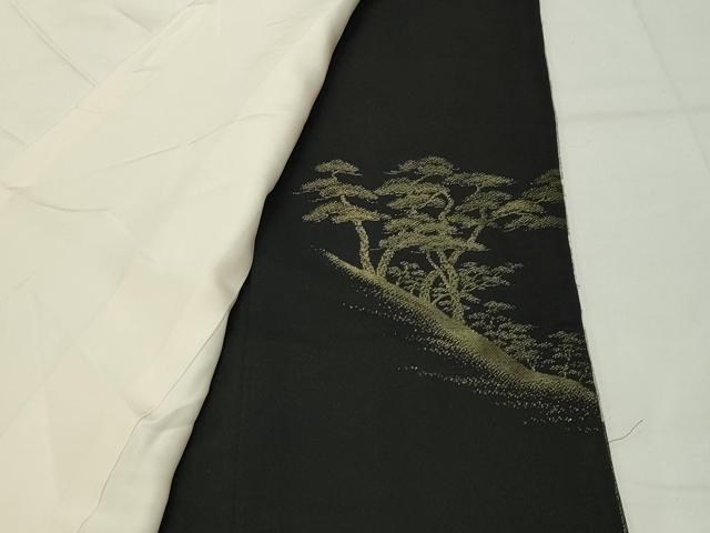 平和屋着物■豪華黒留袖 寿光織 京洛名勝図絵 暈し染め 金銀糸 正絹 逸品 CABG4333gh