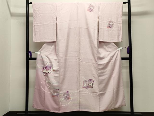 平和屋着物■訪問着 冊子花文 暈し染め 正絹 逸品 CABG4346gh
