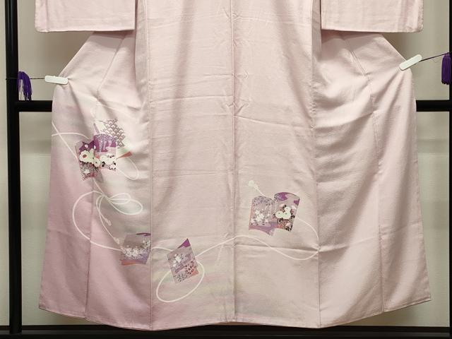 平和屋着物■訪問着 冊子花文 暈し染め 正絹 逸品 CABG4346gh
