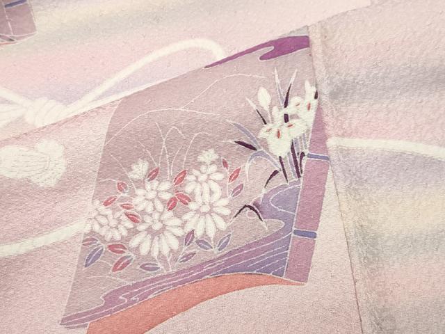 平和屋着物■訪問着 冊子花文 暈し染め 正絹 逸品 CABG4346gh