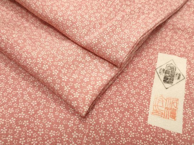 平和屋着物■江戸小紋 作家物 舞花文 正絹 逸品 CABG4347gh