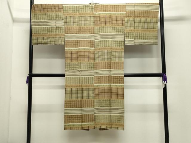 平和屋着物●男性 長襦袢 袷 横段吉祥文 田中屋謹製 正絹 逸品 CABG4365gh