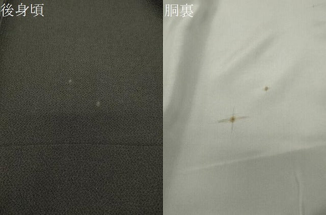 平和屋着物●訪問着 竹屋町刺繍 こぼれ松葉 松ぼっくり 黒地 金彩 鬼しぼ縮緬 正絹 逸品 未使用 CABG4379gh