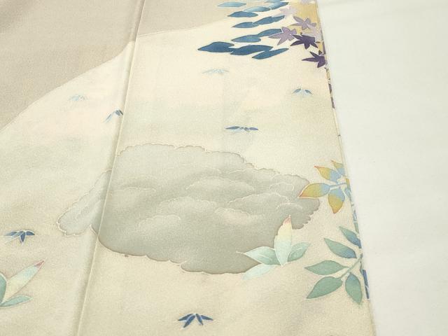 平和屋着物●本加賀友禅作家 直江良三 色留袖 風景花文 正絹 逸品 CABG4396gh