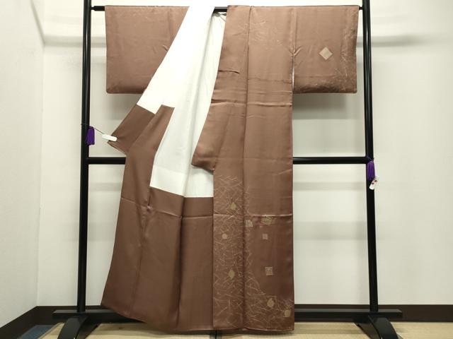 平和屋着物●訪問着 駒刺繍 こぼれ松葉 松ぼっくり 源氏香 金彩 正絹 逸品 CABG4407gh
