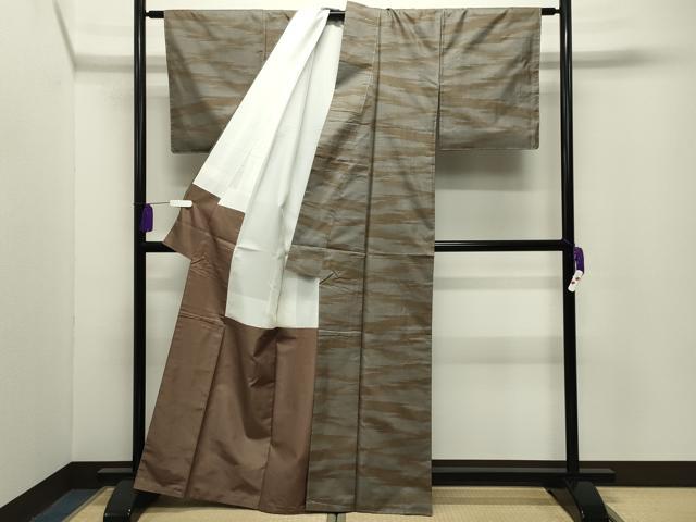 平和屋着物●本場大島紬 9マルキ 霞文 正絹 逸品 未使用 CABG4412gh