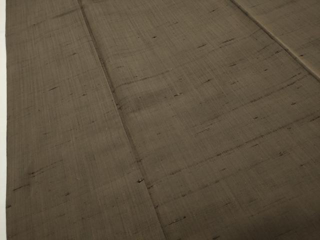 平和屋着物●上質な紬 媚茶色 正絹 逸品 CABG4419gh