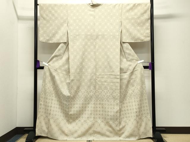 平和屋着物●訪問着 本塩沢 七宝文 正絹 逸品 CABG4420gh