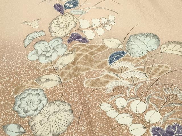 平和屋着物●訪問着 辻が花 手描き 暈し染め 正絹 逸品 CABG4431gh