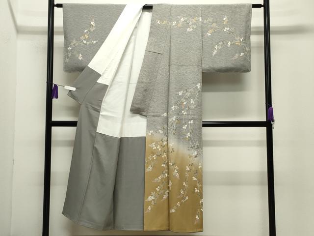 平和屋着物●訪問着 萩文 暈し染め 金彩 正絹 逸品 CABG4432gh