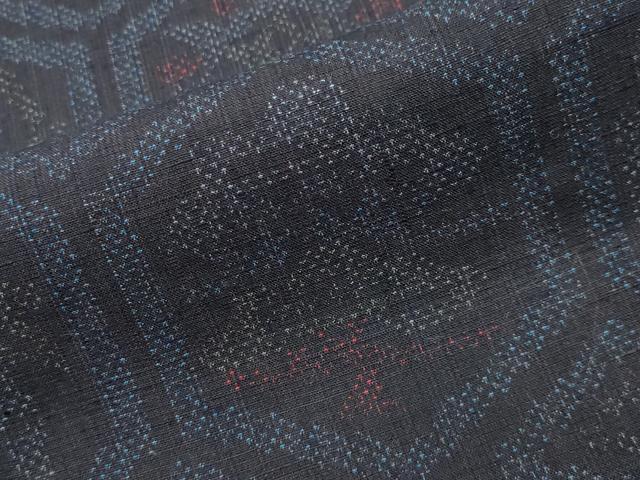 平和屋着物●結城紬 亀甲花蝶文 正絹 逸品 未使用 CABG4445gh