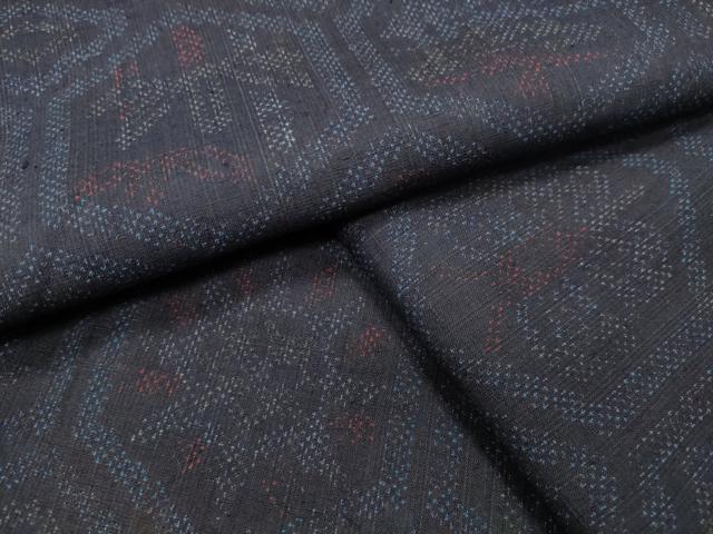 平和屋着物●結城紬 亀甲花蝶文 正絹 逸品 未使用 CABG4445gh