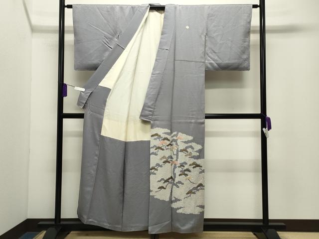 平和屋着物●豪華色留袖 絞り 刺繍 枝松文 金彩 正絹 逸品 CABG4458gh