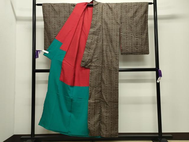 平和屋着物●アンティーク大島 本場大島紬 龍郷絣 正絹 逸品 CABG4470gh