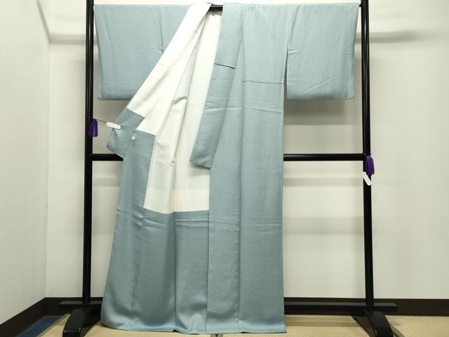 平和屋着物●上質な色無地 花唐草地紋 秘色色 正絹 逸品 CABG4475gh