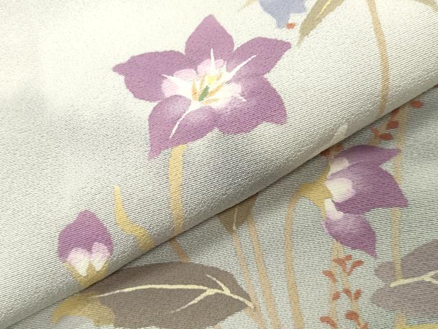 平和屋着物●二代目清次郎 手描き 訪問着 枝花文 暈し染め ロング丈 正絹 逸品 CABG4478gh