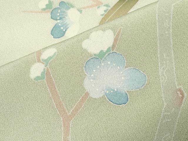 平和屋着物●訪問着 友禅 作家物 枝椿花文 暈し染め 正絹 逸品 CABG4479gh