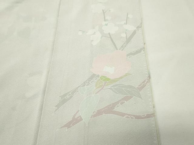 平和屋着物●訪問着 友禅 作家物 枝椿花文 暈し染め 正絹 逸品 CABG4479gh