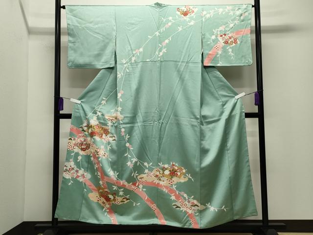 平和屋着物●訪問着 雲重ね地紙花文 金彩 正絹 逸品 CABG4485gh