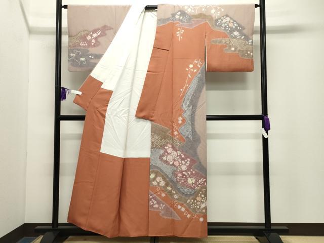 平和屋着物●訪問着 辻が花 絞り 暈し染め 正絹 逸品 CABG4486gh