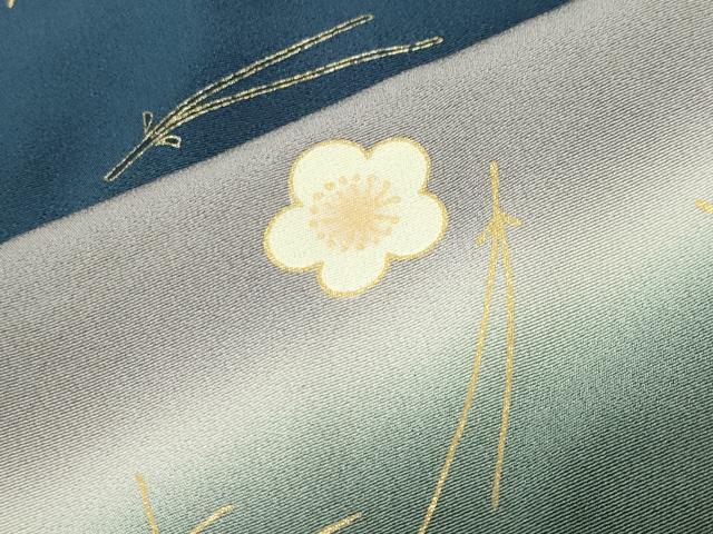平和屋着物●訪問着 駒刺繍 吹き寄せ文 暈し染め 金銀彩 正絹 逸品 CABG4497gh