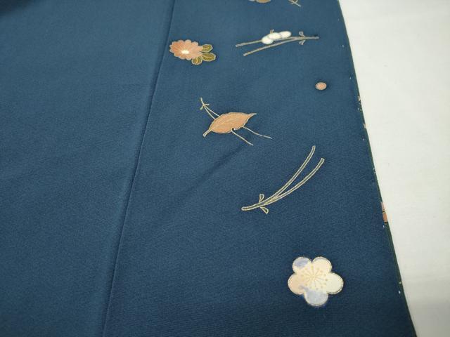 平和屋着物●訪問着 駒刺繍 吹き寄せ文 暈し染め 金銀彩 正絹 逸品 CABG4497gh