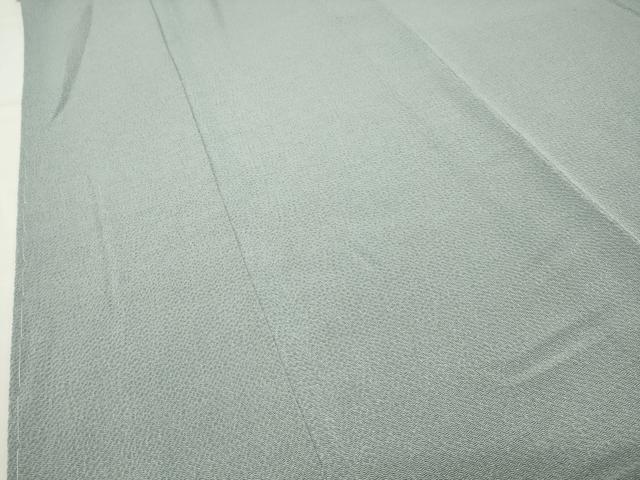 平和屋着物●上質な色無地 日野忠作 千草鼠色 鬼しぼ縮緬 正絹 逸品 未使用 CABG4508gh