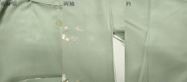 平和屋着物●訪問着 駒刺繍 飛鳥枝花文 金彩 鈴乃屋扱い 正絹 逸品 CABG4511gh