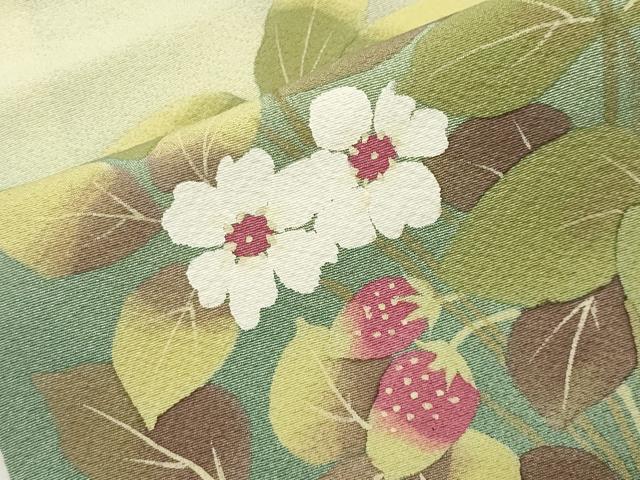 平和屋着物●二代目清次郎 手描き 訪問着 枝花文 暈し染め 正絹 逸品 CABG4512gh
