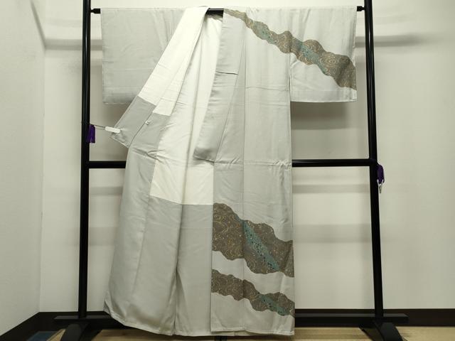 平和屋着物●訪問着 作家物 流水文 金彩 正絹 逸品 CABG4517gh